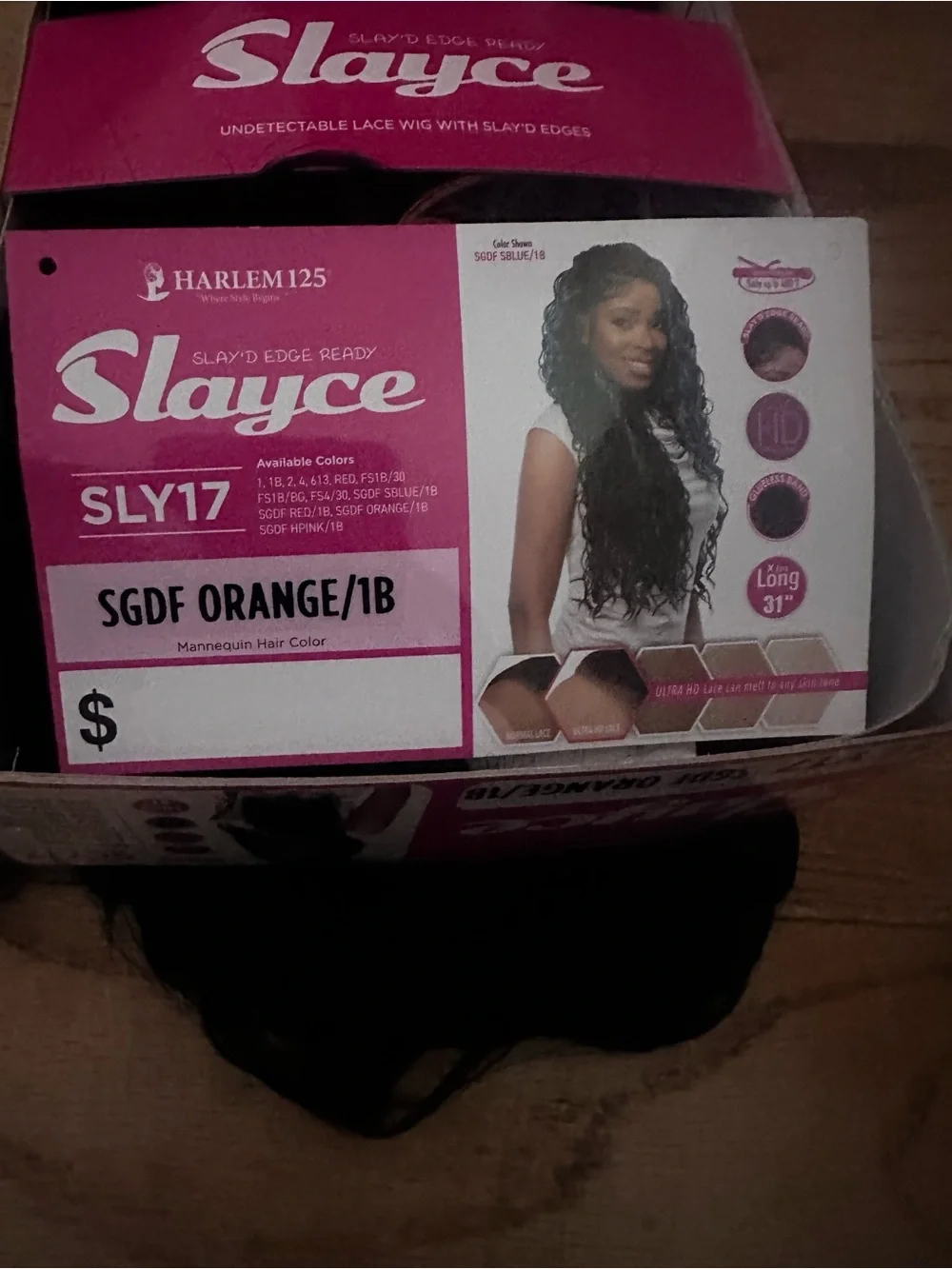Slayce HD lace front wig Long body wave Black Hair